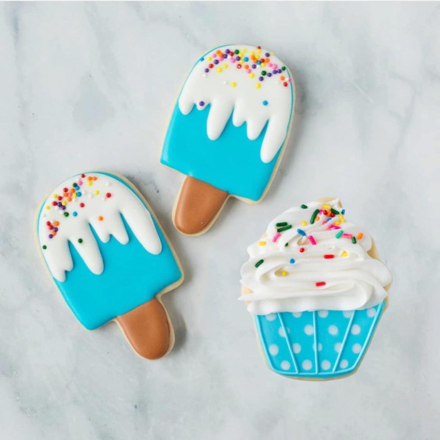 4-Piece Ice Cream Shape Stainless Steel Cookie Cutter Set | Food-Grade Material | Multiple Sizes & Designs | Perfect for Cookies, Fondant, Sandwiches & Pet Treats