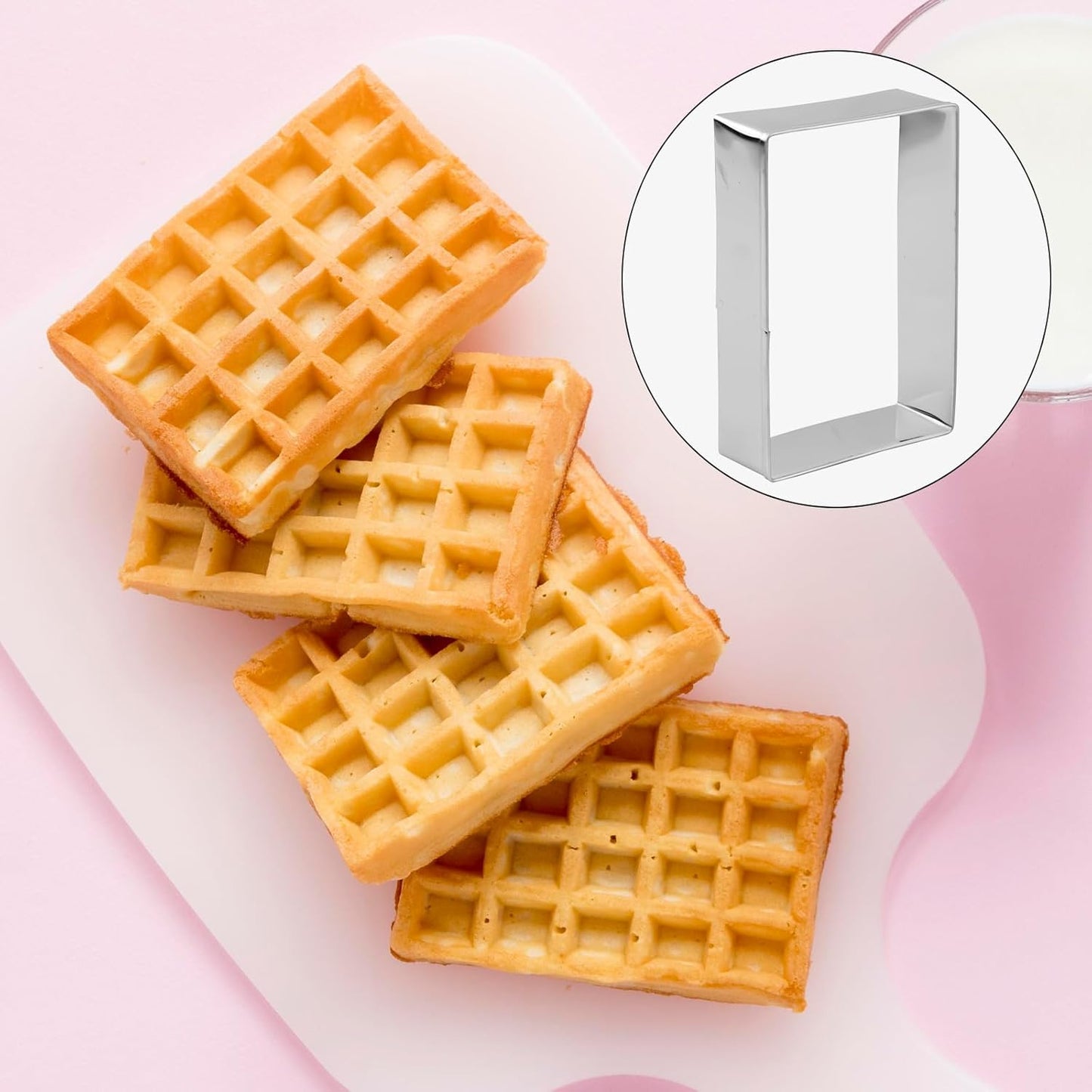 5-Piece Rectangular Stainless Steel Cookie Cutter Set – Multi-Size Rectangle Cutters – For Cookies, Fondant, Sandwiches, Cake Decorating & DIY Crafts