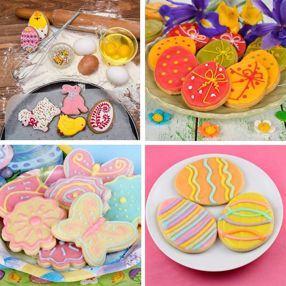 5-Piece Easter Themed Stainless Steel Cookie Cutter Set – Bunny, Chick, Carrot & Egg Shapes – For Baking, Cookies, Fondant, Chocolate & DIY Crafts